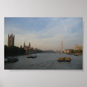 Themse River, London; Oktober 2005 Poster