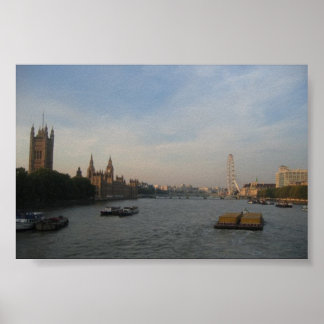 Themse River, London; Oktober 2005 Poster