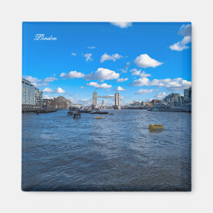 Themse und Tower Bridge Magnet