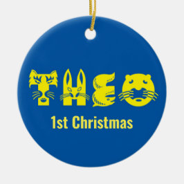 Theo First Christmas Keramik Ornament