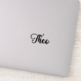 Theo Name - Handgeschriebene Kalligrafie Aufkleber