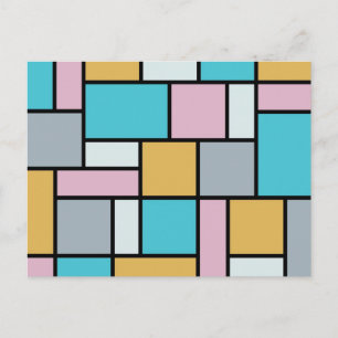Theo Van Doesburg - Komposition 17 - Mondrian-Kuns Postkarte
