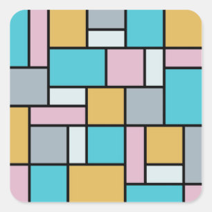 Theo Van Doesburg - Komposition 17 - Mondrian-Kuns Quadratischer Aufkleber