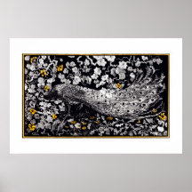 Theo Van Hoytema Retro Peacock Clip Art Black und