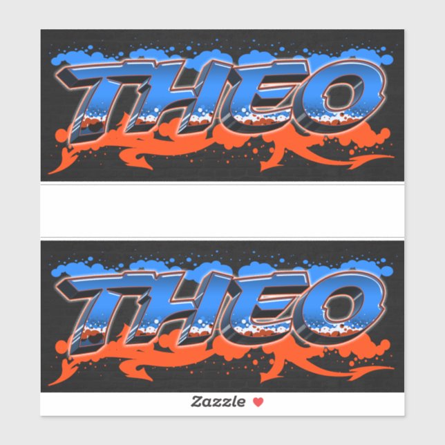 Theo Vorname Name Graffiti Aufkleber Sticker (Blatt)