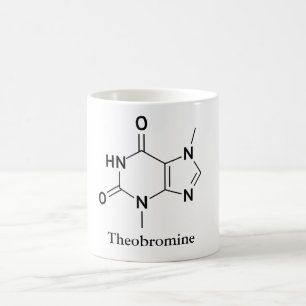 Theobromin-Molekül Chemie Schokoladenliebhaber Kaffeetasse