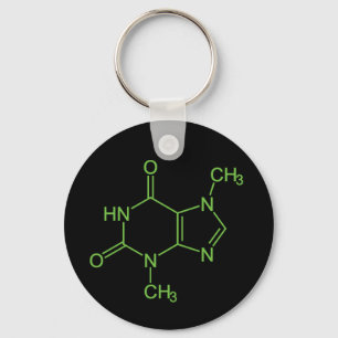 Theobromin-Schokoladen-Molekül-Chemiediagramm Schlüsselanhänger