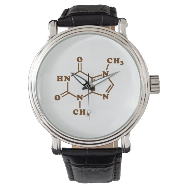 Theobrominmolekulare chemische Formel Armbanduhr (Vorderseite)