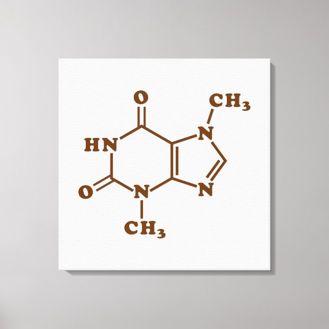 Theobrominmolekulare chemische Formel Leinwanddruck (Vorderseite)