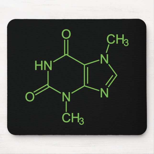 Theobrominschokolade Molekül Chemisches Diagramm Mousepad (Vorne)