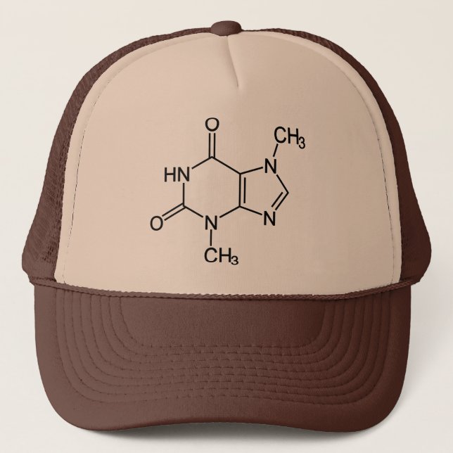 Theobrominschokolade Molekül Chemisches Diagramm Truckerkappe (Vorderseite)