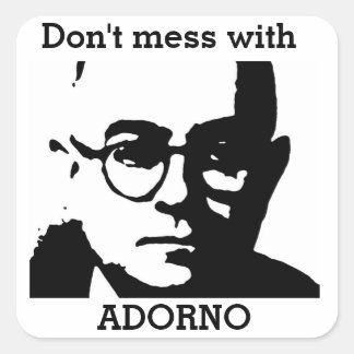 Theodor Adorno Quadratischer Aufkleber