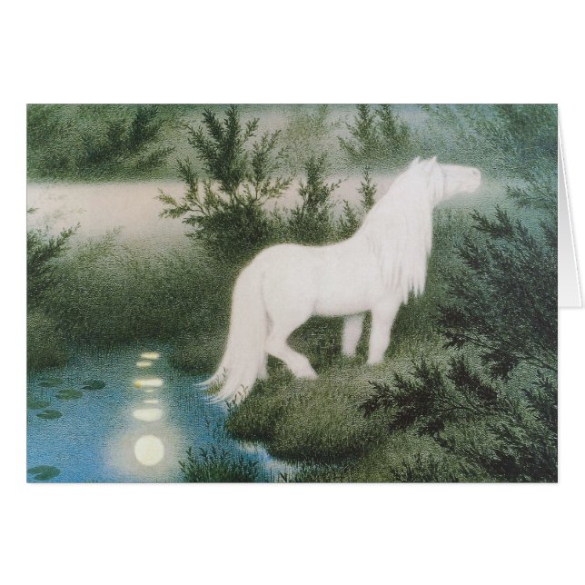 Theodor Kittelsen Le cou comme un cheval blanc (Devant horizontal)