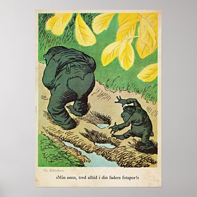 Theodor Kittelsen My Son Tred immer dem Vater folg Poster (Vorne)