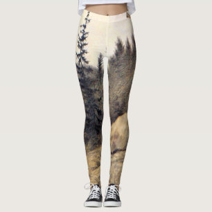 Theodor Kittelsen - Op Under Fjeldet Toner en Lur Leggings