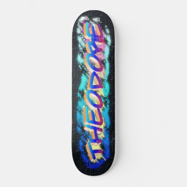 THEODORE Maßgeschneiderte Graffiti-Skateboard Skateboard (Vorderseite)