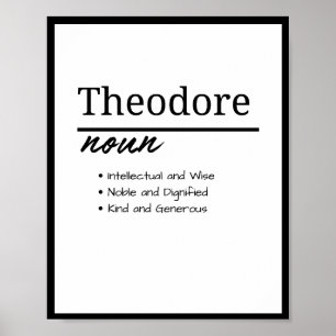 Theodore, Personalisierte Bezeichnung für Junge Poster