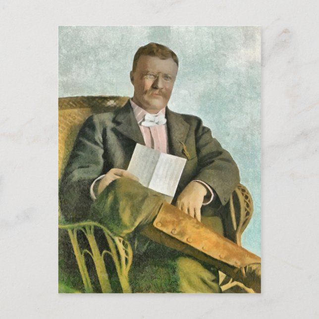 THEODORE ROOSEVELT AM OYSTER BAY POSTKARTE (Vorderseite)