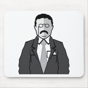 Theodore-Roosevelt-Cartoon Mousepad