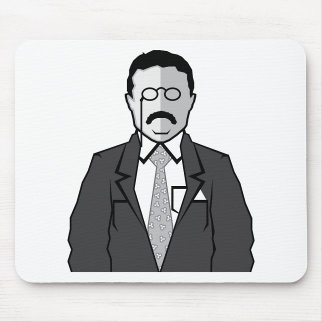 Theodore-Roosevelt-Cartoon Mousepad (Vorne)