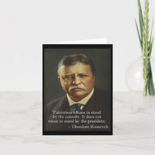 Theodore Roosevelt Meme Anti Trump T-Shirt Karte