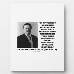 Theodore Roosevelt Moment der Entscheidung am best Fotoplatte