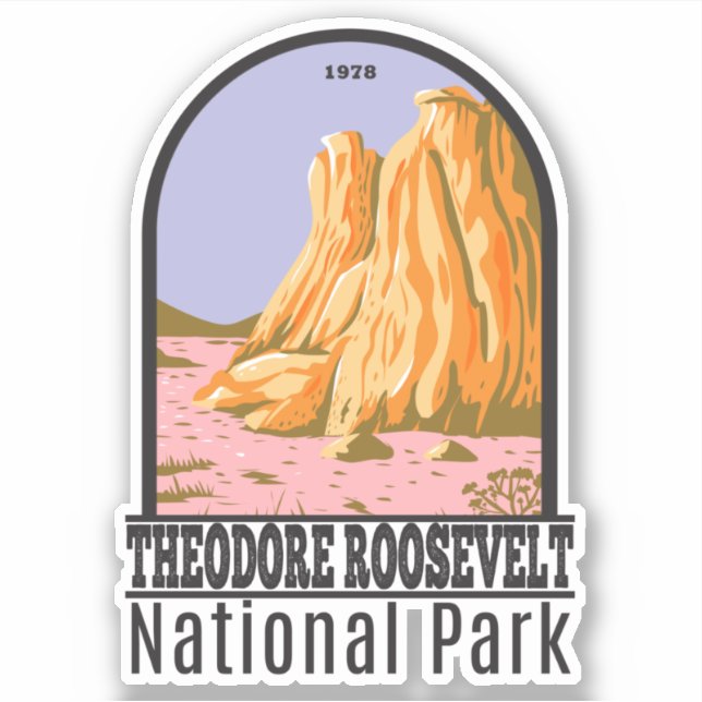 Theodore Roosevelt National Park North Dakota Aufkleber (Vorderseite)