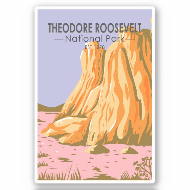 Theodore Roosevelt National Park North Dakota Aufkleber (Vorderseite)