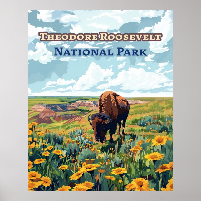 Theodore Roosevelt National Park North Dakota Poster (Vorne)