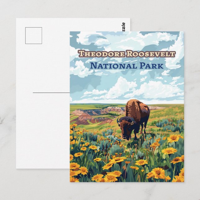 Theodore Roosevelt National Park North Dakota Postkarte (Vorne/Hinten)