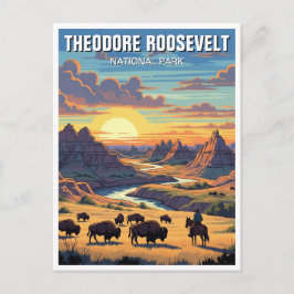 Theodore Roosevelt National Park North Dakota Postkarte