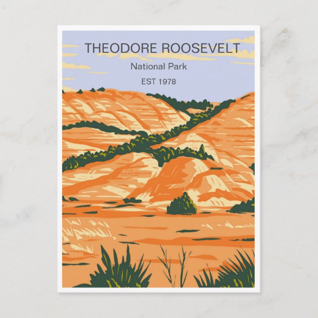 Theodore Roosevelt National Park North Dakota Postkarte (Vorderseite)
