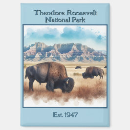 Theodore Roosevelt Nationalpark Bison Souvenir Magnet