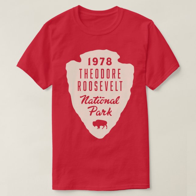 Theodore Roosevelt Nationalpark Buffalo Arrowhead T-Shirt (Design vorne)