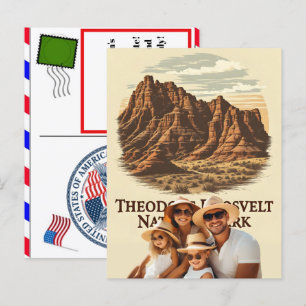 Theodore-Roosevelt-Nationalpark North Dakota Feiertagspostkarte