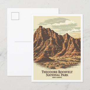Theodore-Roosevelt-Nationalpark North Dakota Postkarte