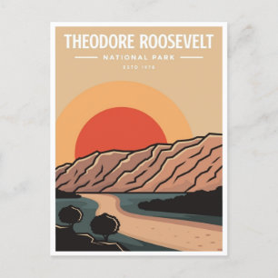Theodore-Roosevelt-Nationalpark North Dakota Postkarte