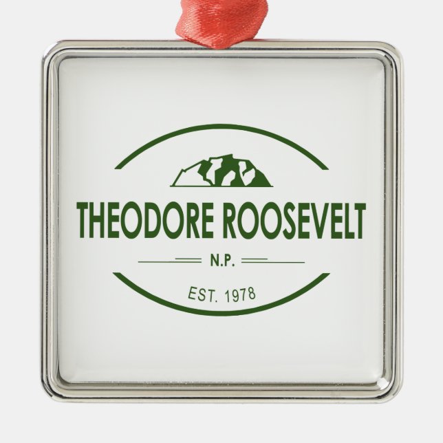 Theodore Roosevelt Nationalpark Ornament Aus Metall (Vorne)