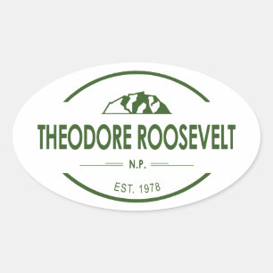 Theodore Roosevelt Nationalpark Ovaler Aufkleber