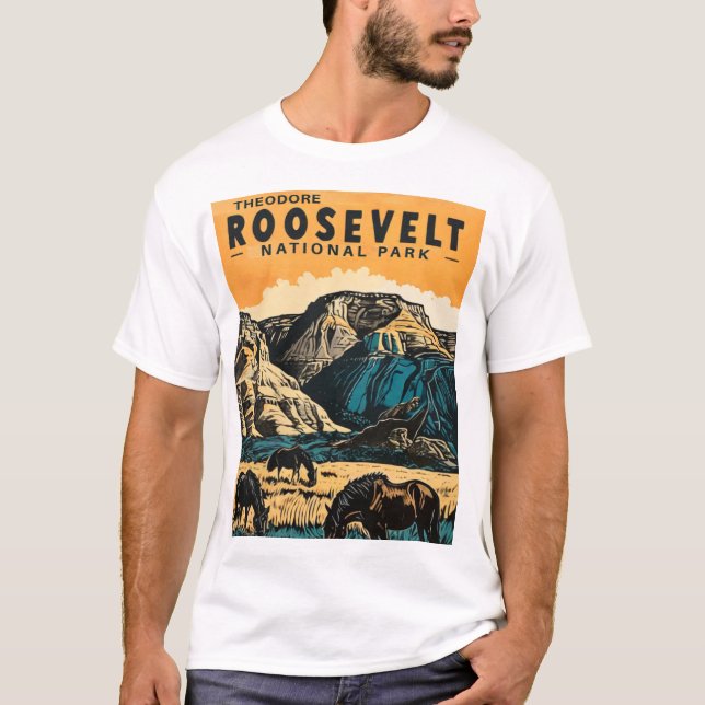 Theodore Roosevelt Nationalpark T-Shirt (Vorderseite)