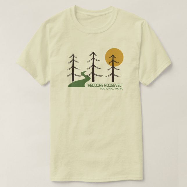 Theodore Roosevelt Nationalparkplatz T-Shirt (Design vorne)