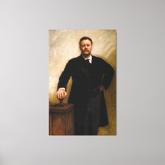 THEODORE ROOSEVELT Portrait von John Singer Sargen Leinwanddruck (Vorderseite)