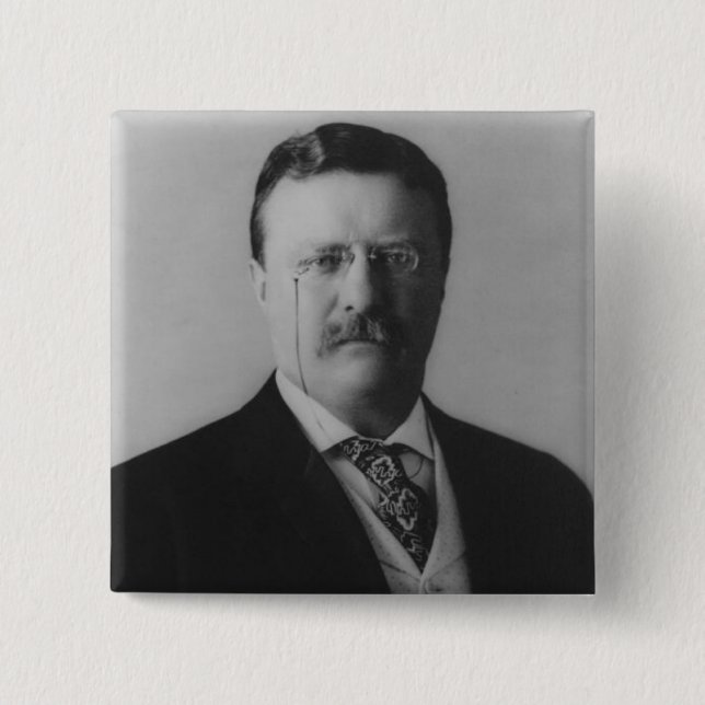 Theodore Roosevelt-Porträt Button (Vorderseite)