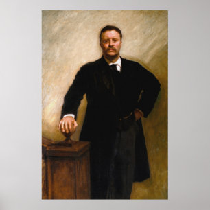 THEODORE ROOSEVELT-Porträt durch John Singer Poster
