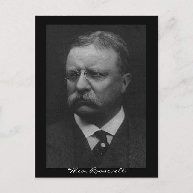 Theodore Roosevelt Postkarte (Vorderseite)