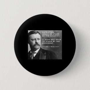 Theodore Roosevelt Pro-Demokratie Anti-Trump Patri Button