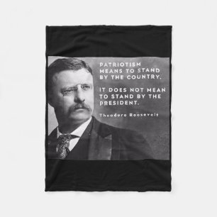 Theodore Roosevelt Pro-Demokratie Anti-Trump Patri Fleecedecke