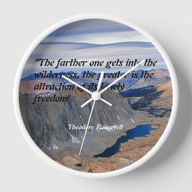 Theodore Roosevelt-Quote Uhr (Vorderseite)