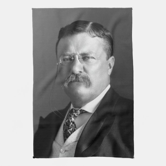 Theodore Roosevelt Teddy Präsident Republikaner Geschirrtuch (Vertikal)