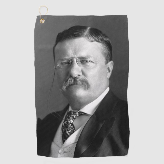 Theodore Roosevelt Teddy Präsident Republikaner Golfhandtuch (Vorderseite)